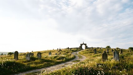 Ancient Standing Stones in a Field.