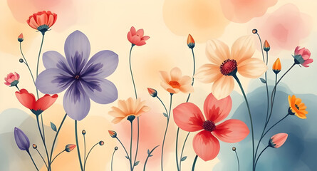 abstract floral vector pack, hand-drawn flower vector clipart, abstract flower illustration vector, decorative floral pattern illustration, abstract blossom vector illustration, artistic flower vector