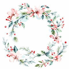 christmas wreath vector illustration