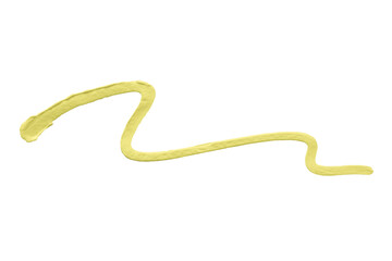 Isolated abstract paint brush stroke on transparent background. Colorful artistic texture for creative design, decoration and digital art.