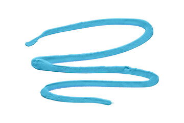 Isolated abstract paint brush stroke on transparent background. Colorful artistic texture for creative design, decoration and digital art.