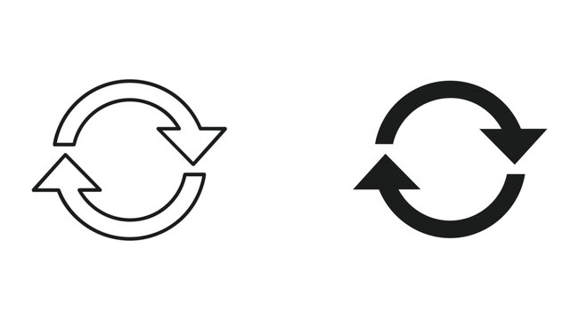 Refresh reload sync icon set