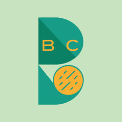 virtual currency icon monogram logo,  crypto currency sign, digital currency