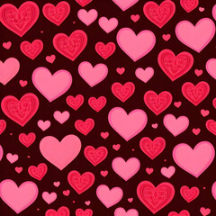 seamless heart pattern background, repeating hearts texture design, romantic love heart wallpaper, valentine seamless hearts background, cute heart pattern illustration, endless hearts backdrop design