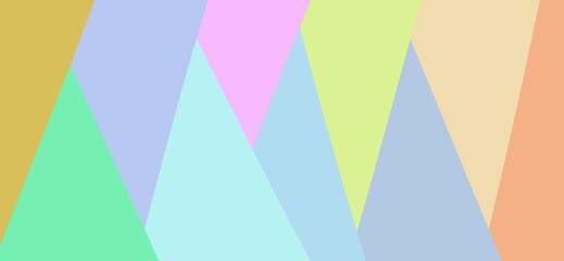 Layered colorful triangle patches, playful abstract phone background