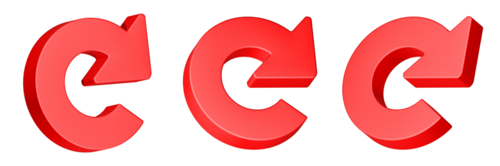 update 3d rendering icon red color