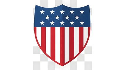 American shield with stars and stripes