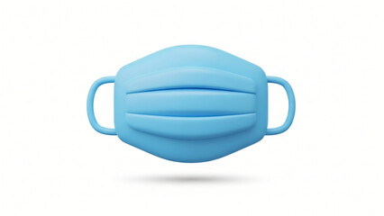 Fototapeta premium a blue face mask on a white background