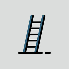 Minimalist ladder icon representing progress and success