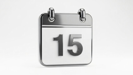 a calendar with the number 15 on it