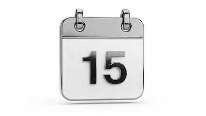 a calendar with the number 15 on it