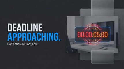 Deadline Approaching Modern Banner