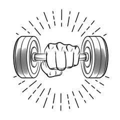Doodle Fist Punching Dumbbell Fixed Weight