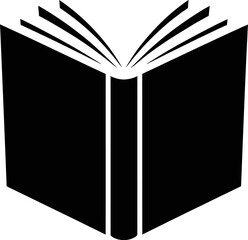 silhouette icon of closed book