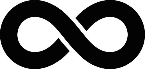 silhouette icon of infinity symbol