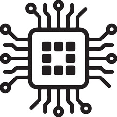 Microchip icon representing modern technology