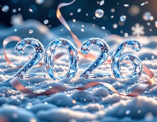Elegant Winter New Year Banner
