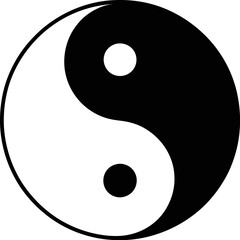 silhouette icon of yin yang