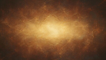 A bright light shines through a dark, smoky background with warm, golden hues spreading outward.