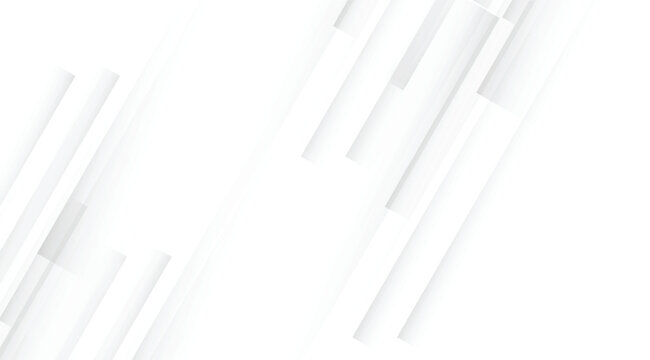 Clean white abstract geometric lines and rectangles background for modern design