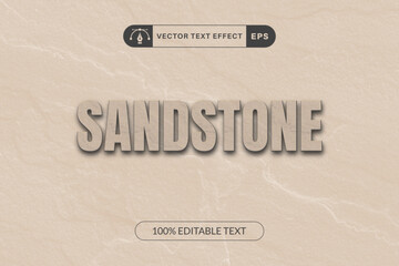 3d sandstone text vector editable