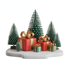 christmas tree with gifts