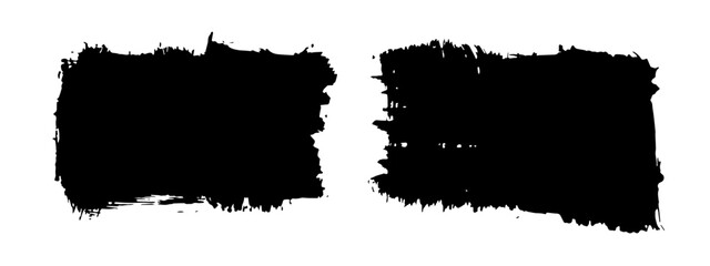 Grunge brushstroke background. Abstract distress ink texture. Hand-drawn gouache paint strip, smear streaks abrasions scratches roughness and scuffs. Art design element. Isolated. Vector illustration