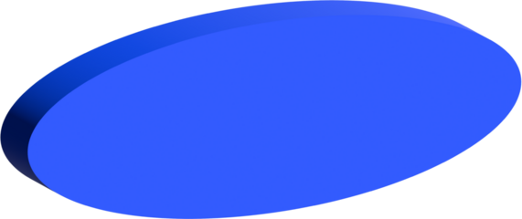 3D 블루 타원형