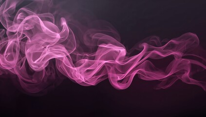 Fototapeta premium Artistic Render of Fluid Pink Shapes Resembling Smoke Trails or Floating Fabric for Graphic Design Projects