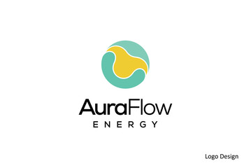 Modern Logo Design for Energy Company Featuring Abstract Shapes and Vibrant Colors