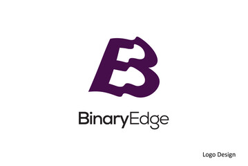 Modern Logo Design for Binary Edge Corporate Brand Identity on a Clean White Background