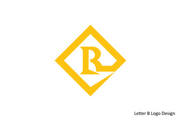 Modern Logo Design Concept Featuring Letter R in Yellow Diamond Shape