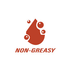 Obraz premium Non-greasy liquid drop icon Vector