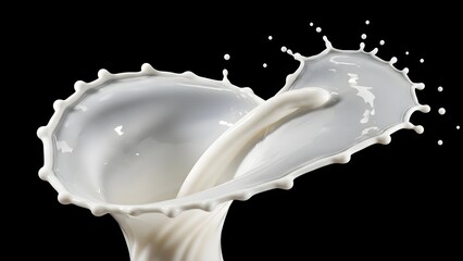 Milk Splash - High Speed Liquid Motion, White Fluid Wave