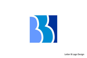 Modern Letter B Logo Design Illustration on a Clean White Background