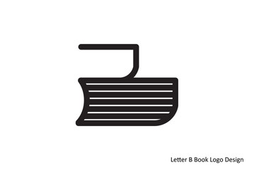 Modern and minimalist abstract logo design representing a book, perfect for educational or literary brands
