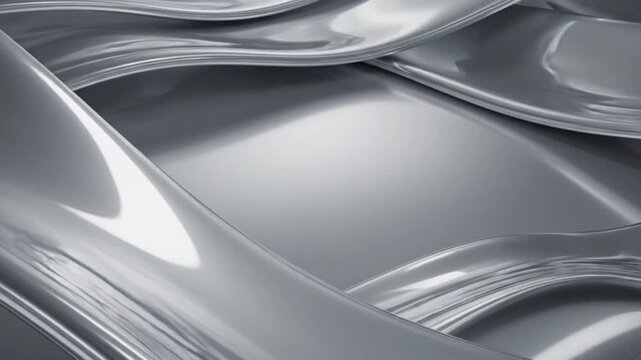 A seamless composition of curved metallic surfaces with smooth reflections and subtle gradients, illuminated.!