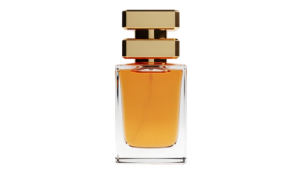 Perfume bottle isolated on transparent background