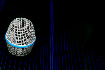 New vocal microphone head mesh to protect on black blue
