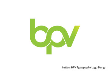 Modern Green Letter BPV Typography Logo Design for Business Branding. Abstract and Creative Graphic Symbol for Digital Identity and Company Visuals