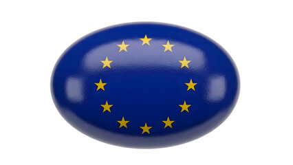 European union flag isolated on transparent background