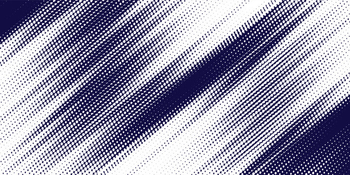 Dots halftone white \u0026 blue color pattern gradient grunge texture background. Dots pop art comics sport style vector illustration