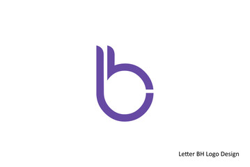 Abstract Bh Logo Design, Letter Bh Icon, Minimalist Monogram, Professional Branding, Geometric Shape