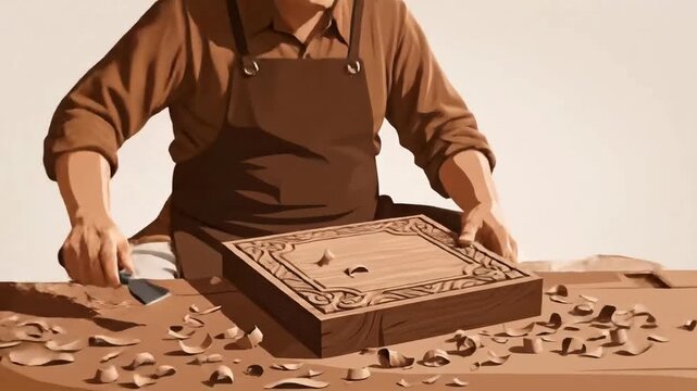 Woodcraft Artisan Carving Decorative Frame: A Step-by-Step, Artistic, Detailed Process
