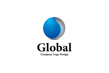 Abstract globe logo design representing global connectivity and business growth, ideal for corporate branding and digital marketing concepts