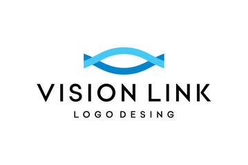 Vision Link Logo Design Modern Abstract Symbol for Branding and Visual Identity