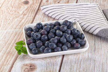Raw ripe sweet and juicy blueberry