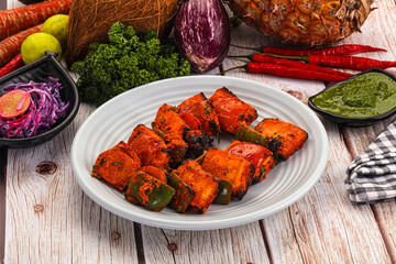 Indian cuisine - spicy chili paneer