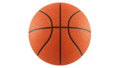 Fototapeta premium Isolated orange textured basketball, competitive sport equipment for indoor or outdoor games