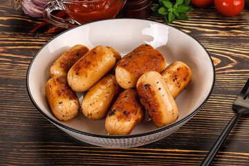 Roasted chicken mini sausages for breakfast